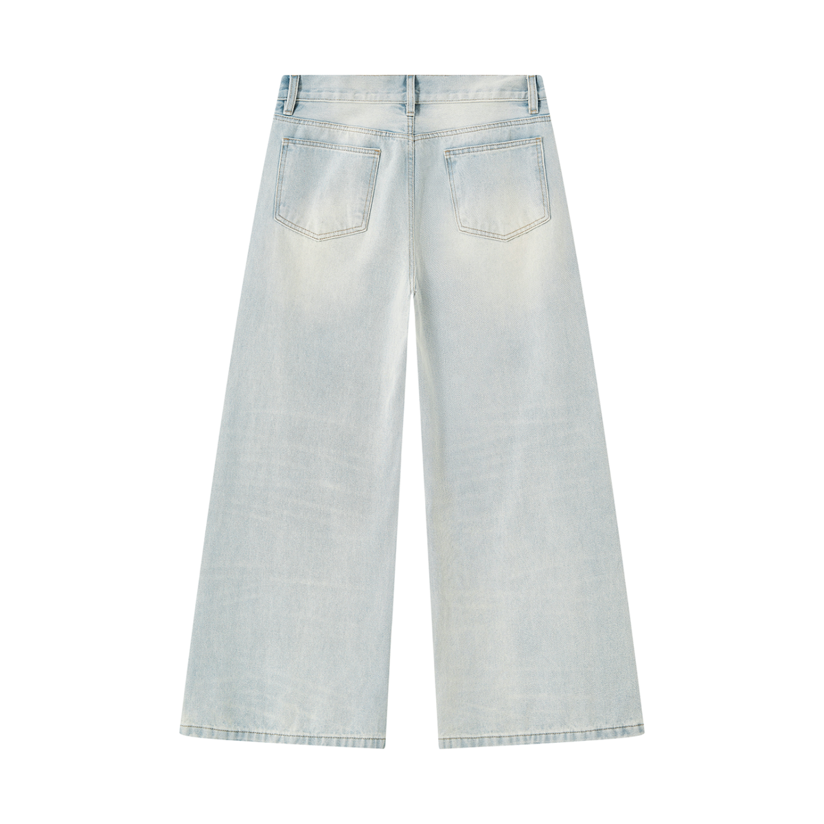 Noire Men's Vintage Wash Wide Leg Denim Jeans