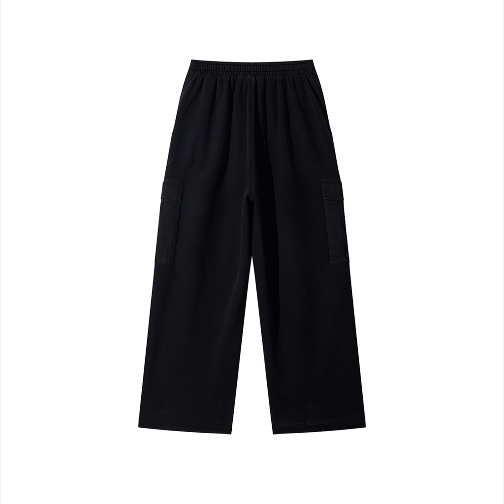 Noire Unisex Sunfade Washed Fleece Cargo Pants