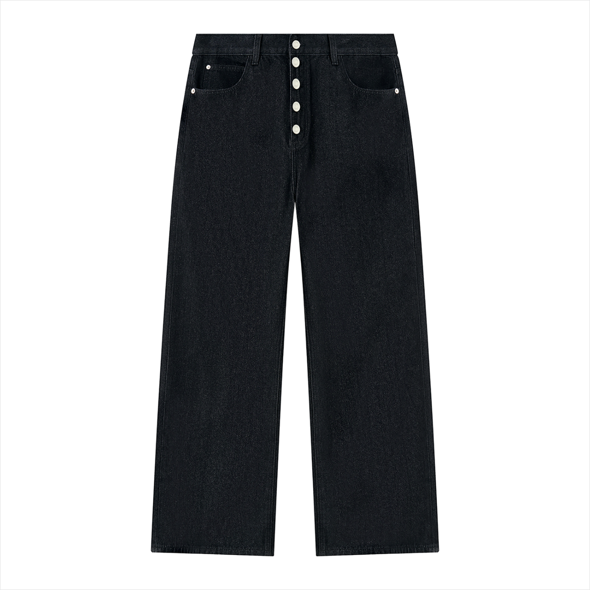 Noire Men's Vintage Wash Wide Leg Denim Jeans